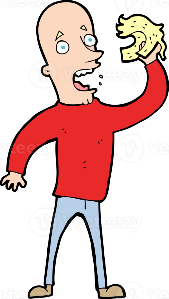 cartoon bald man with wig png