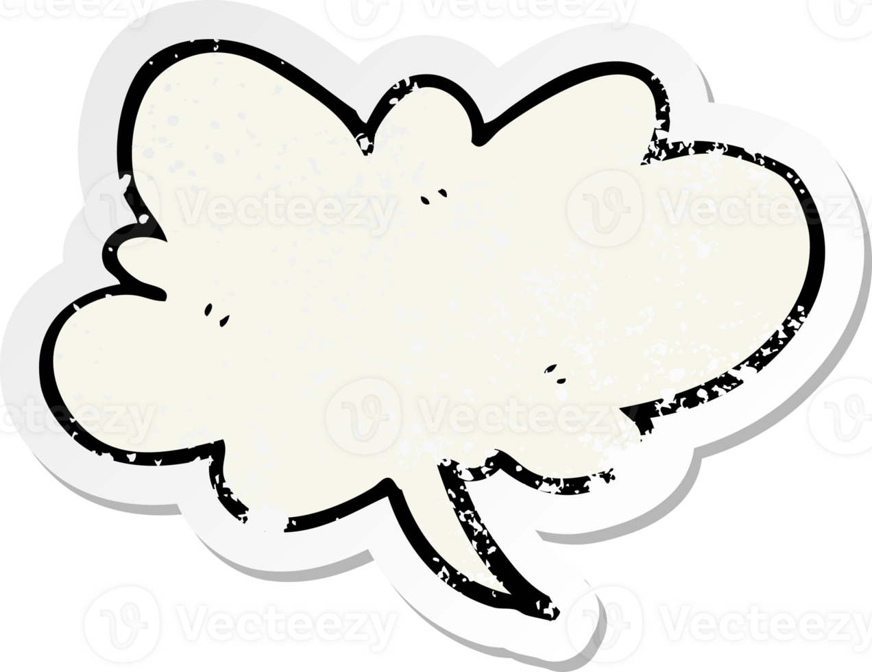 retro distressed sticker of a cartoon steam design element png