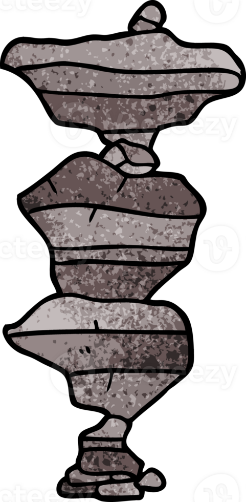 cartoon doodle boulders png