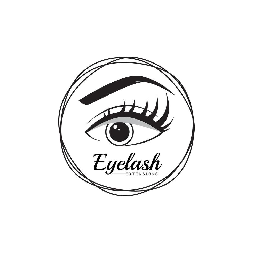 Vector Eyelash Logo Luxury Design