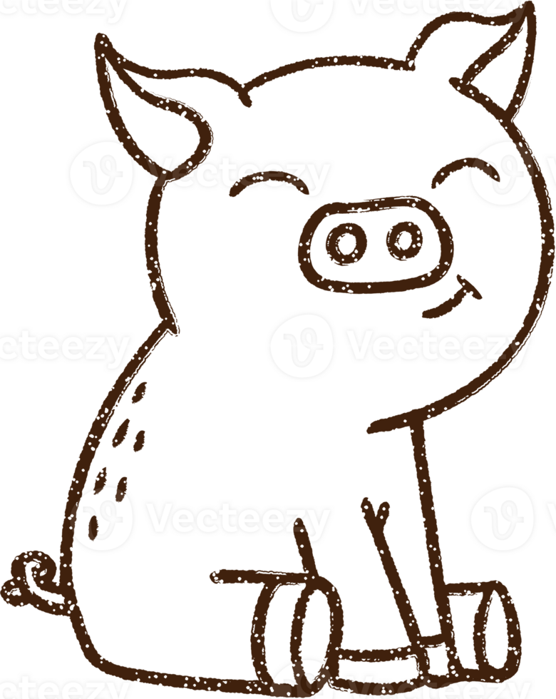 Pig Charcoal Drawing png