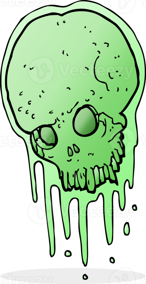 cartoon slimy skull png
