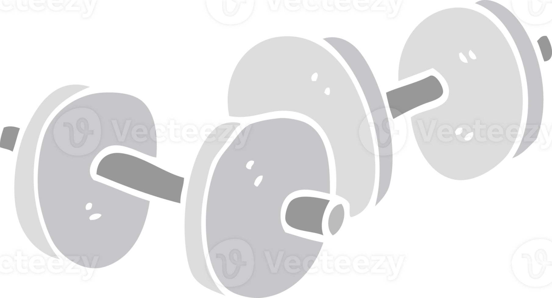 flat color illustration cartoon pair of dumbbells png