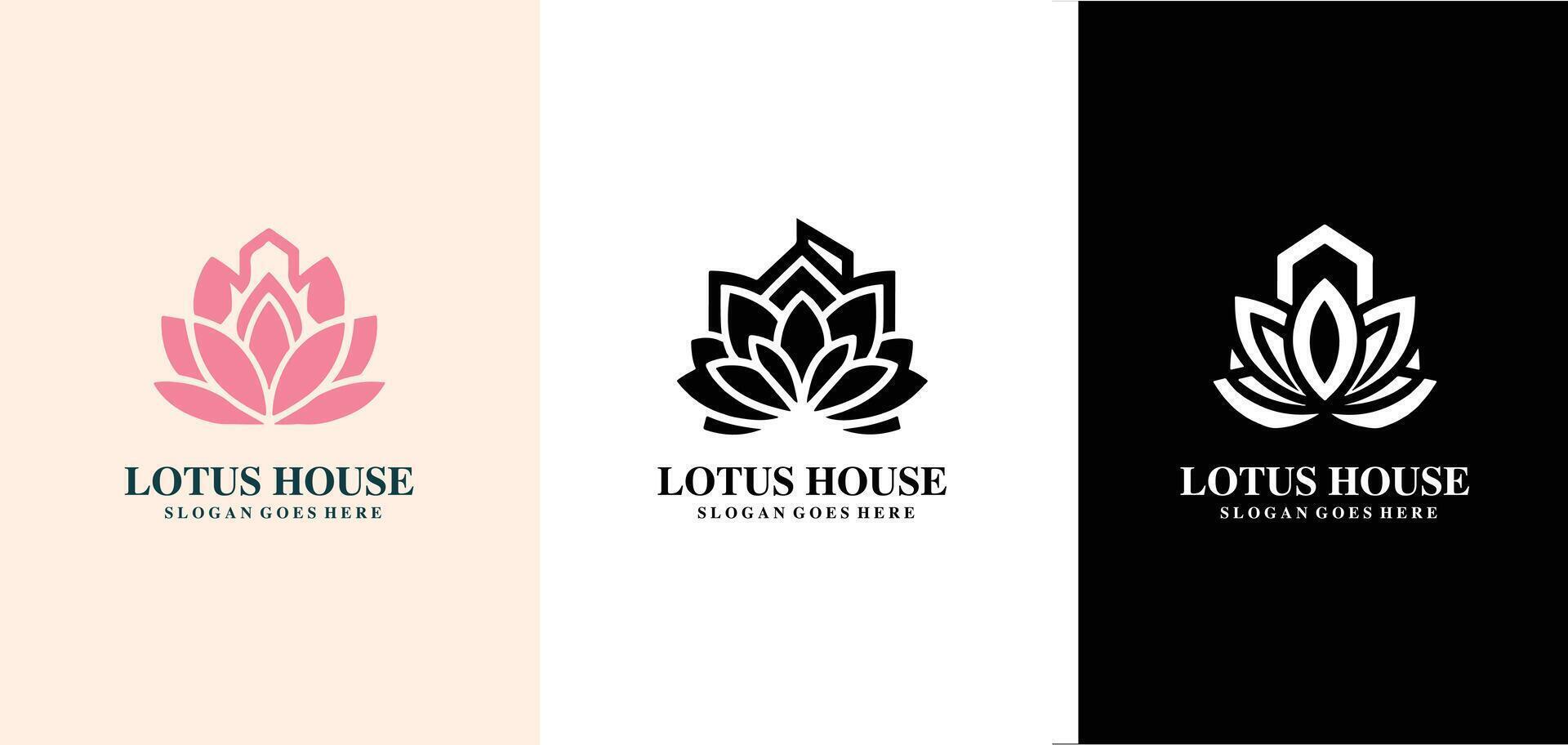 loto casa logo diseño con creativo concepto gratis vector