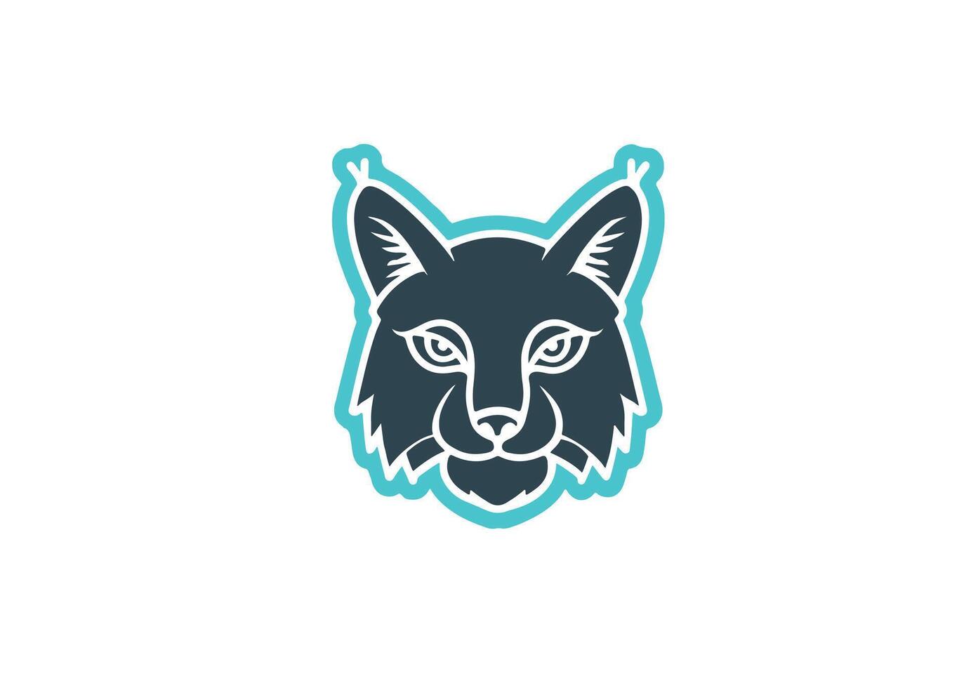 Illustration vector graphic of cat face logo Pro Vector