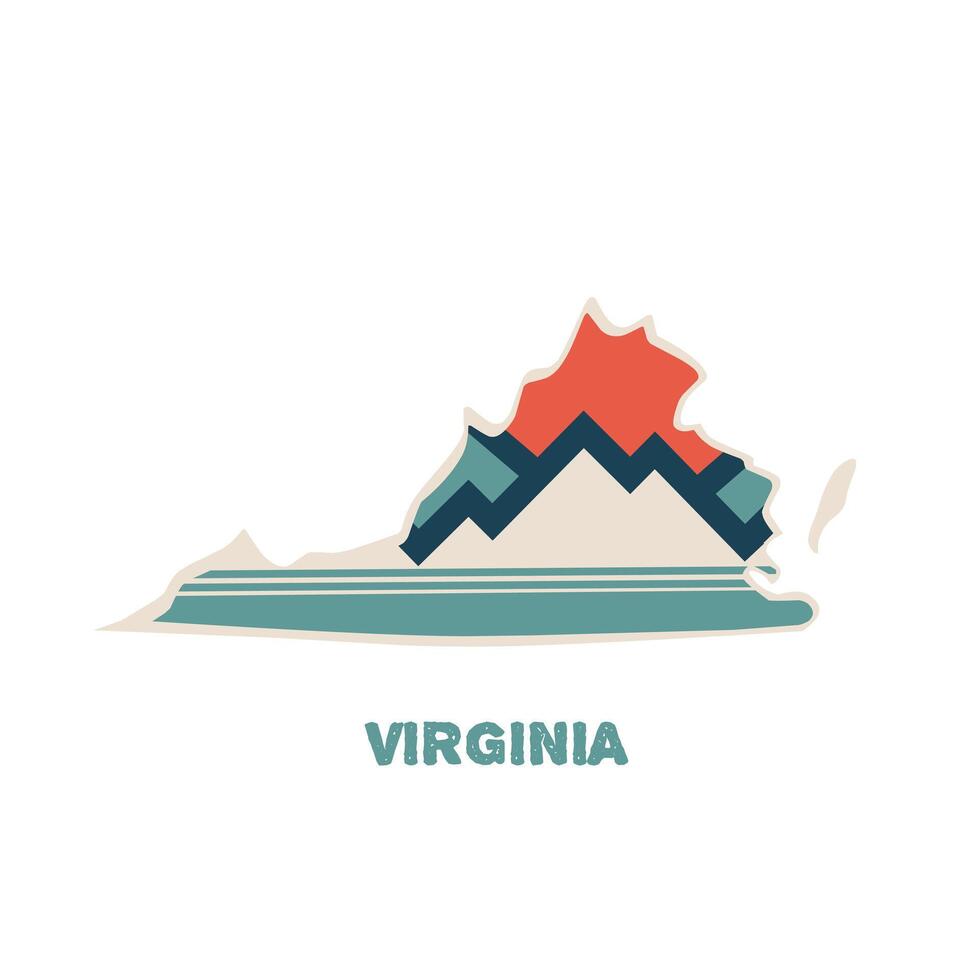 vector of virginia flat design perfect for print, apparel design, etc