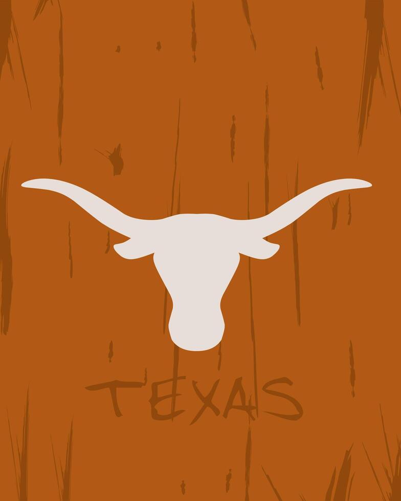 vector of bull in wood perfect for print, etc
