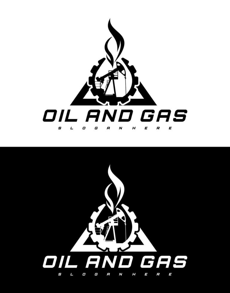 oil and gas industy logo design vector