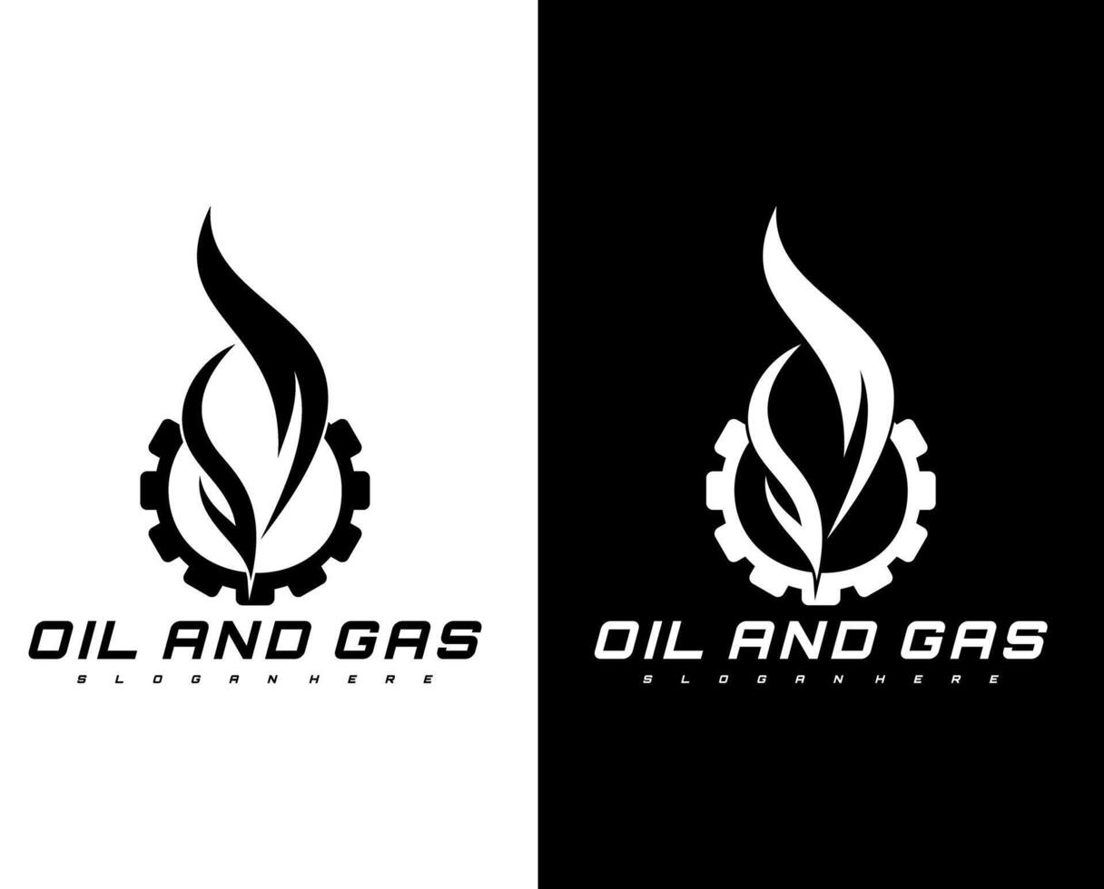 oil and gas industy logo design vector