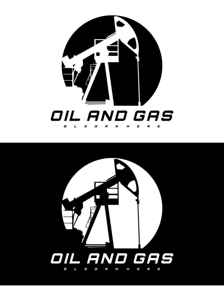 oil and gas industy logo design vector