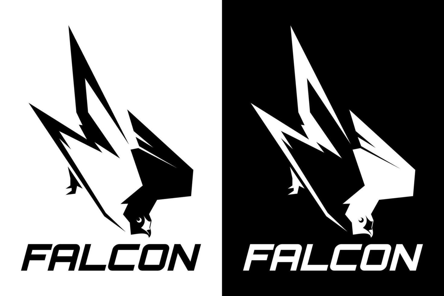 falcon logo brand design vector