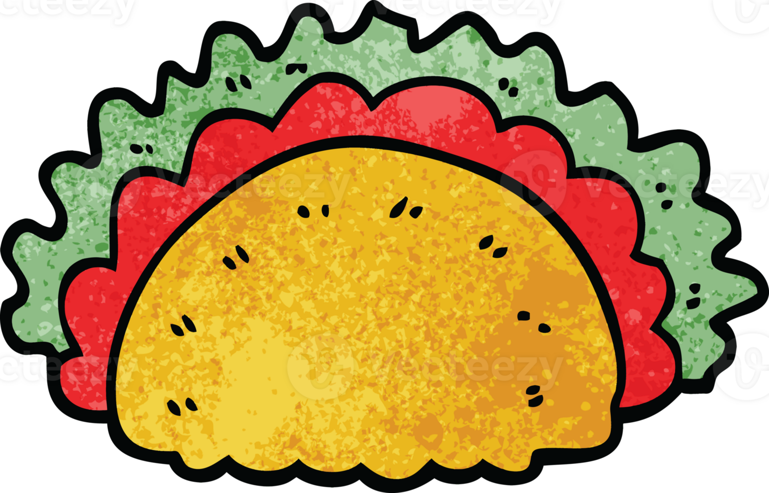 cartoon doodle taco png