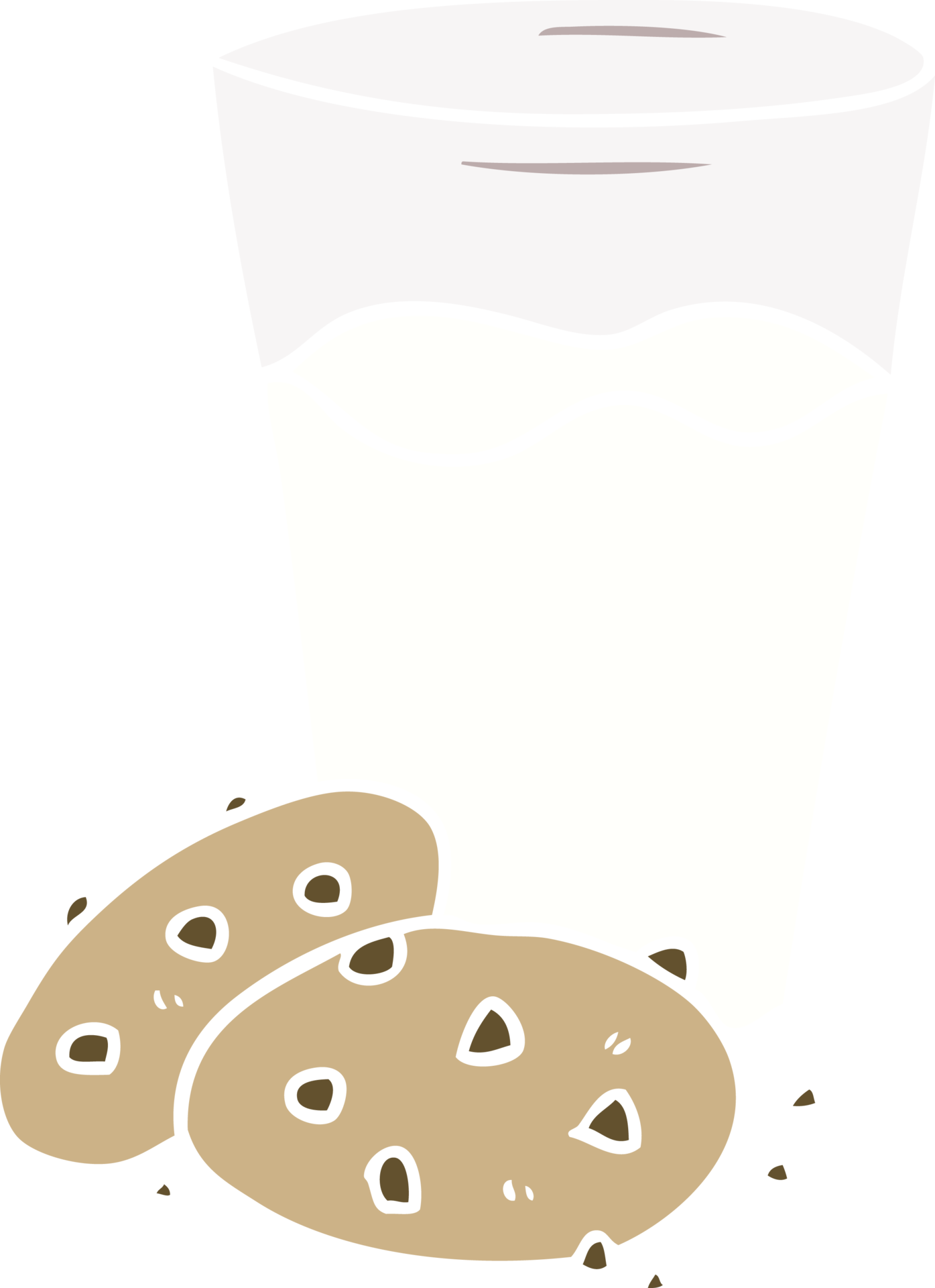 flat color style cartoon cookies and milk 39946534 PNG