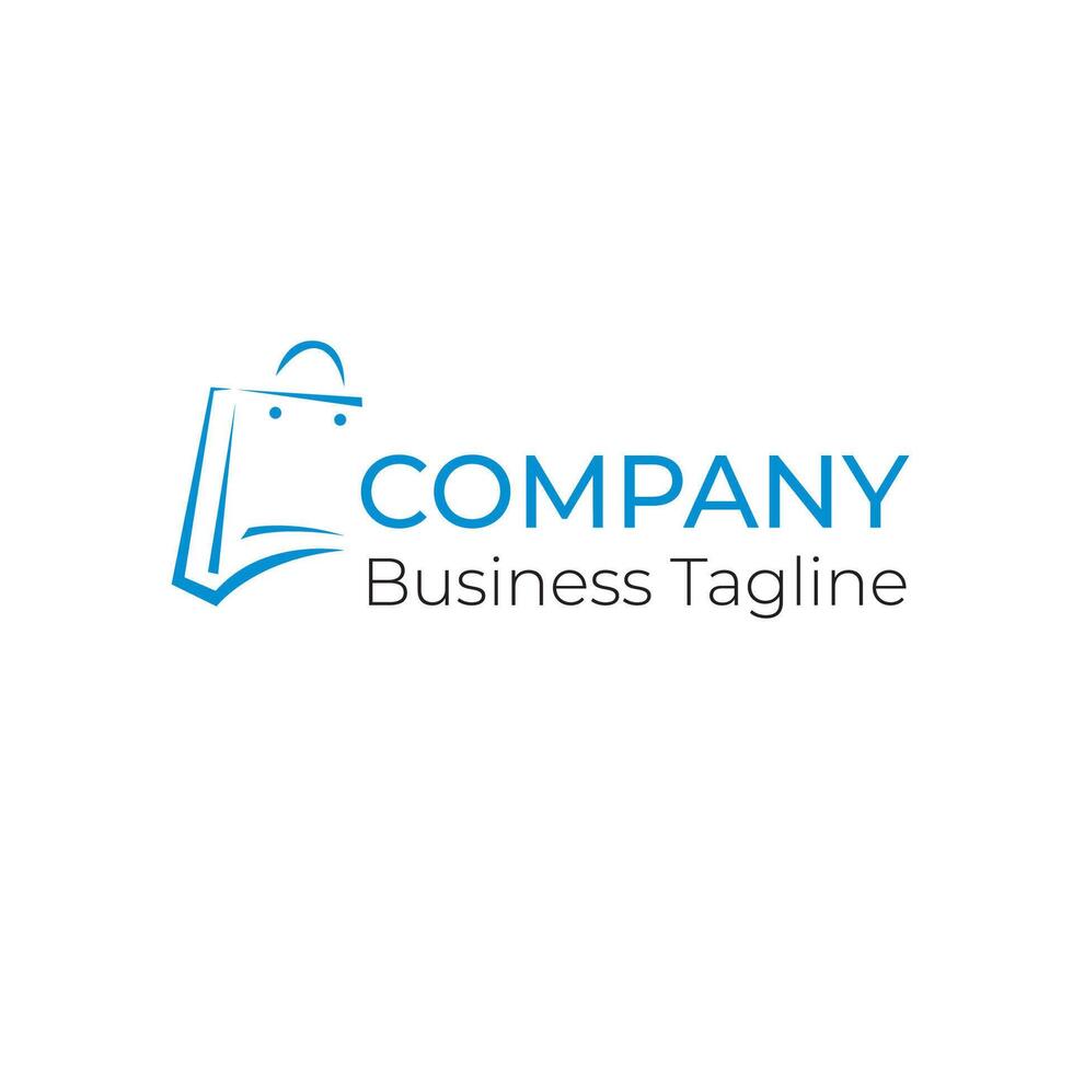Logo online shop business design template vector