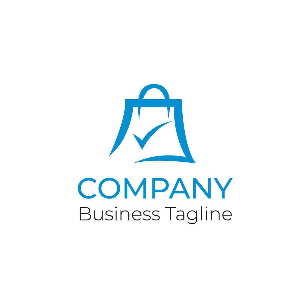 Logo online shop business design template vector