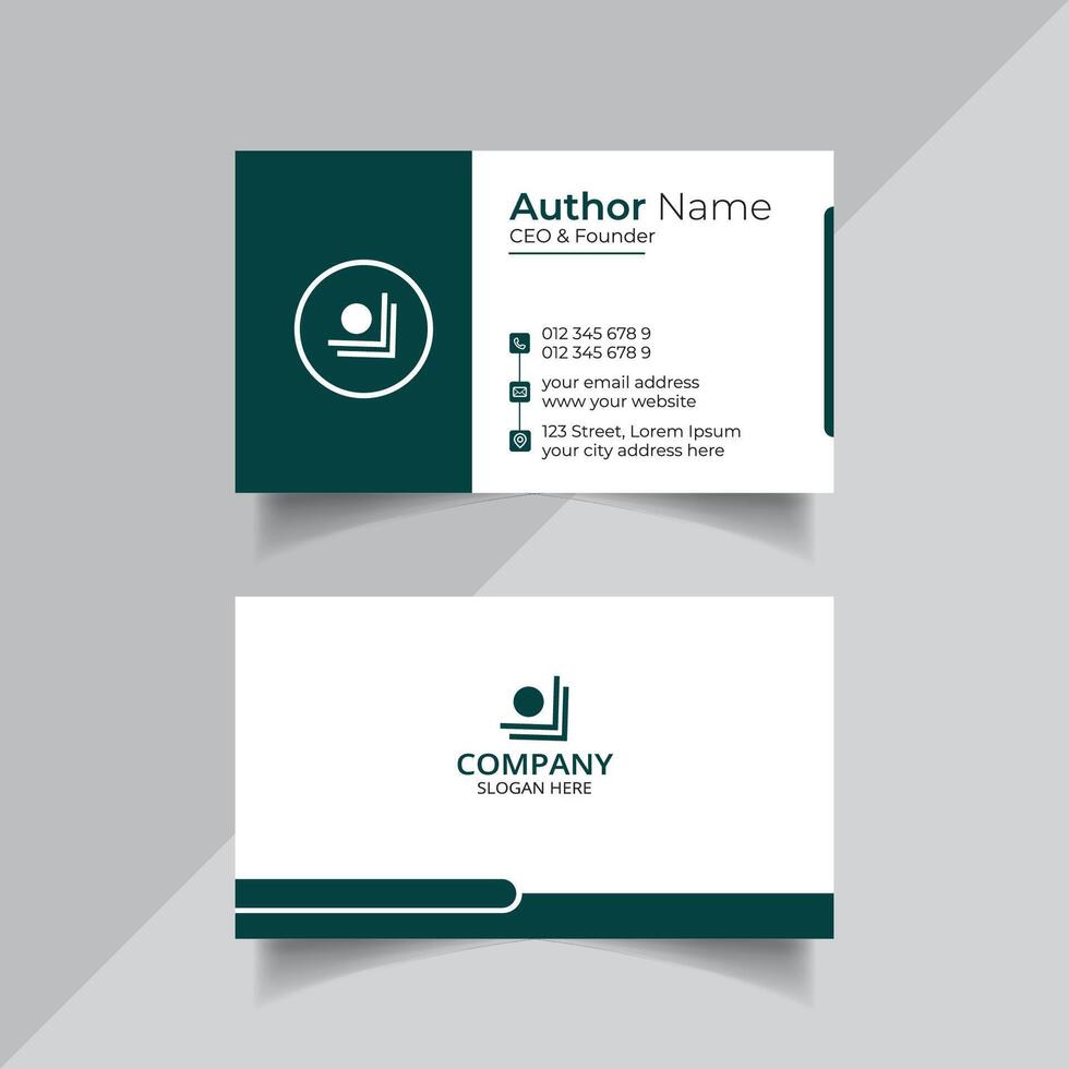 Vector clean style modern business card template or visiting card design