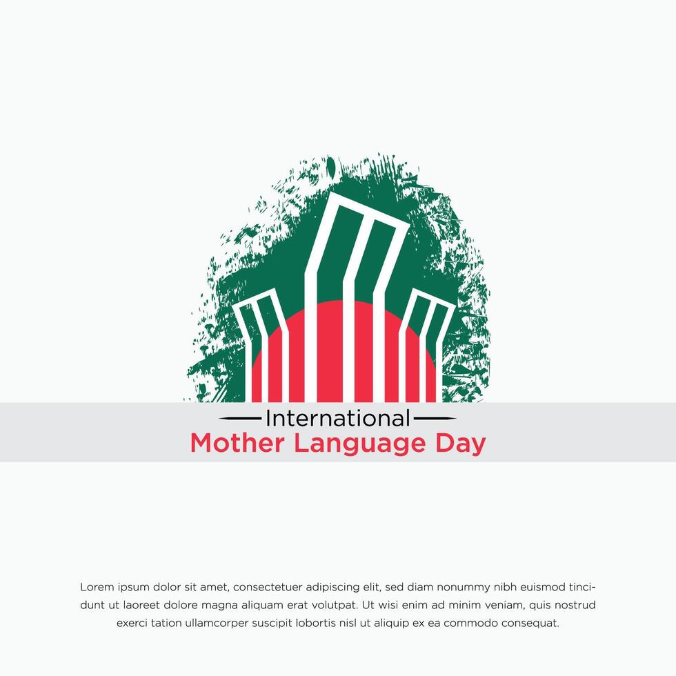 21 February International Mother Language day and history of Bangladesh vector