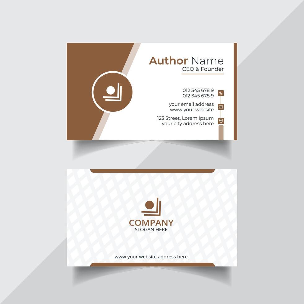 Vector clean style modern business card template or visiting card design