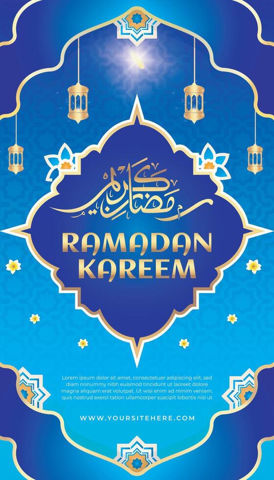 RAMADAN KAREEM EID MUBARAK GREETING DAY ISLAM BACKGROUND TEMPLATE vector