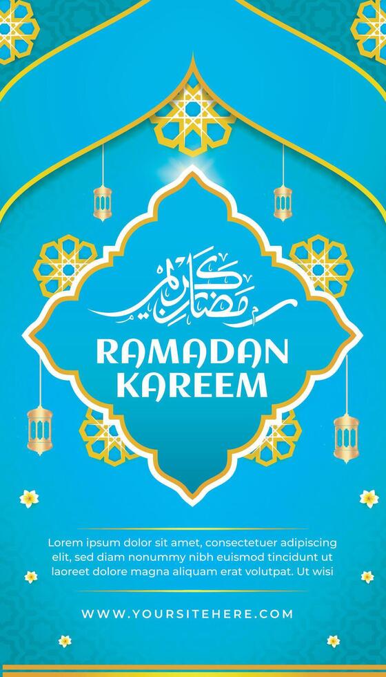 Ramadán kareem eid Mubarak saludo día islam antecedentes modelo 5 5 vector