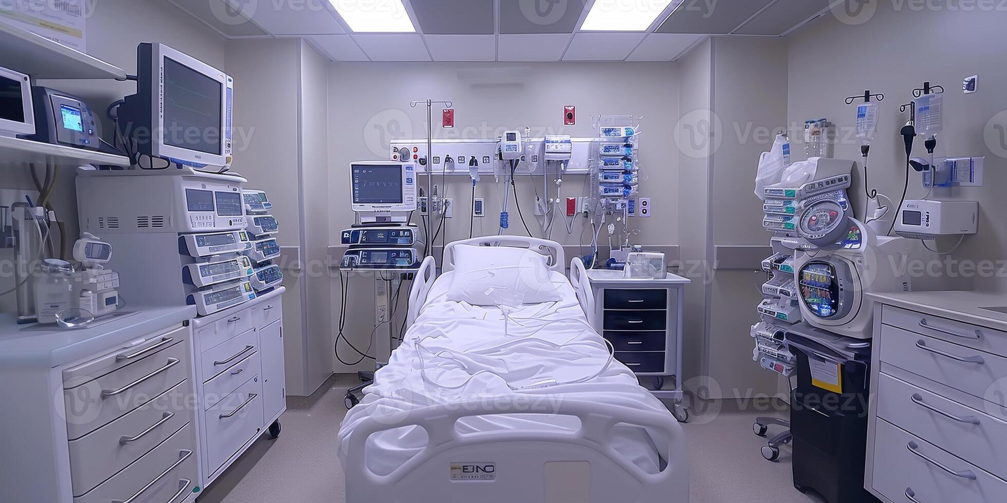 AI Generated Team surgeon at work on operating in hospital. photo