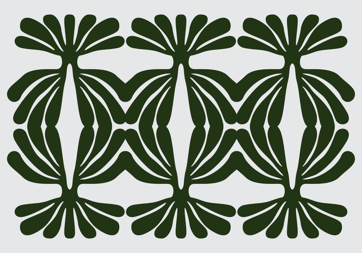 Abstract green leafs pattern matisse style element illustration vector set bundle clip art silhouette printable