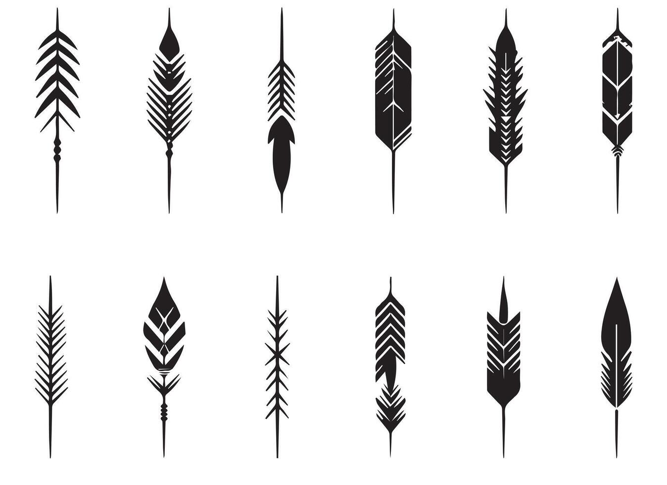 AI generated arrow design illustration isolated on white background vector