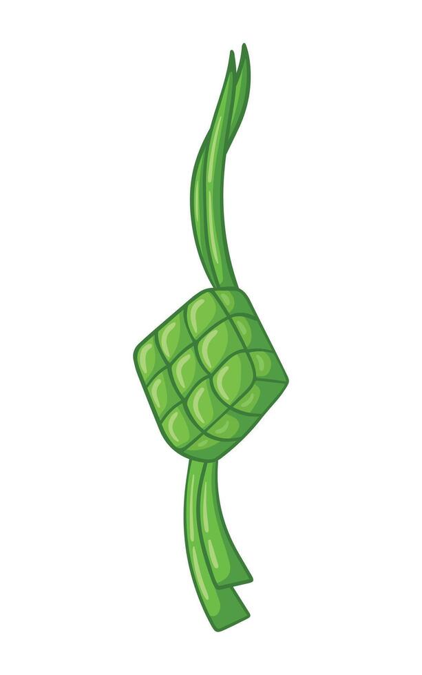 ketupat mano dibujado vector icono acortar Arte dibujos animados para Ramadán y eid Alabama fitr islámico antecedentes elementos decoración