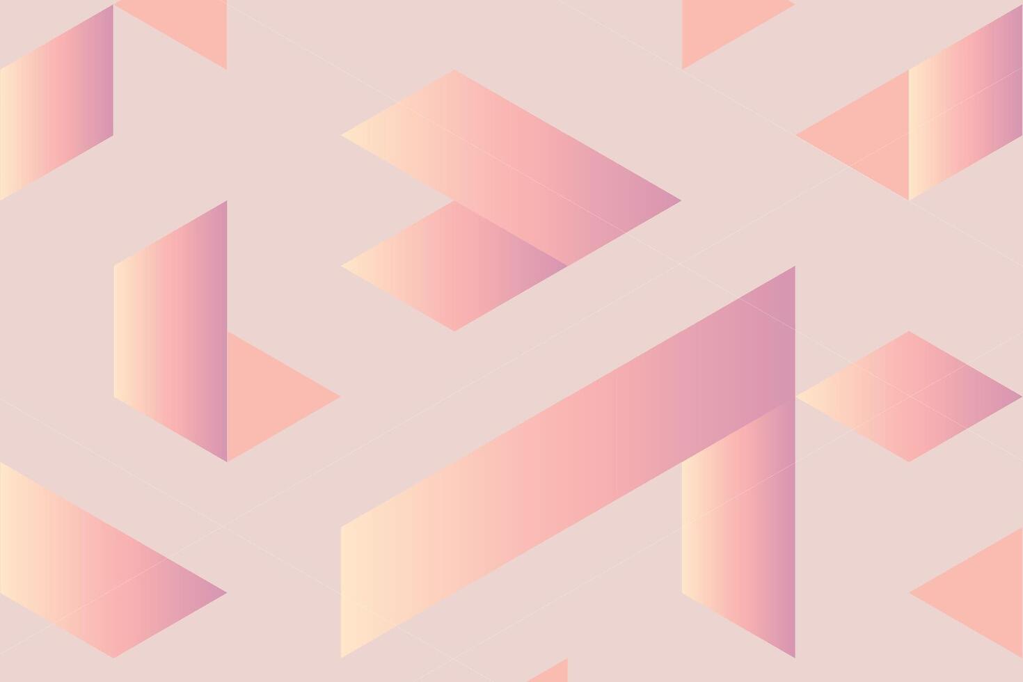 Geometric pink background with pink and yellow gradient elements. The composition combines various triangle shapes, lines and colors vector