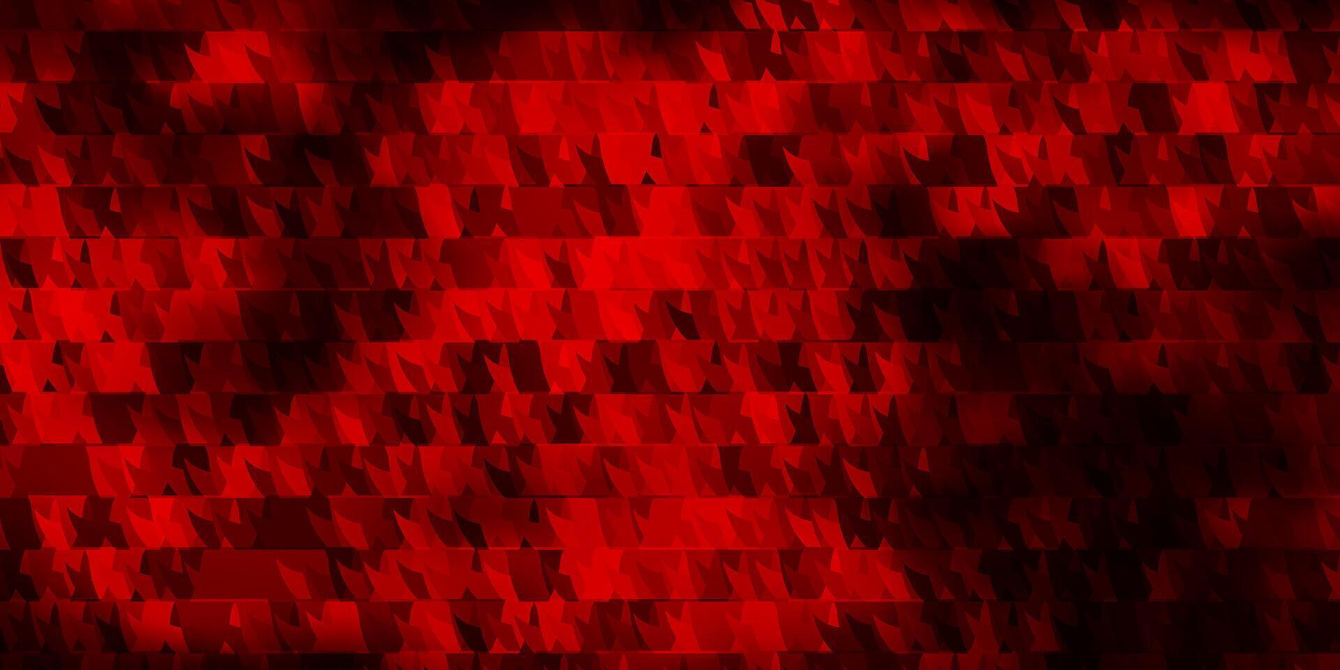 Fondo de vector rojo oscuro con líneas, triángulos.