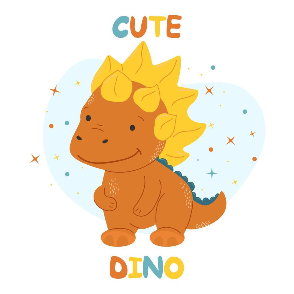 conjunto de linda dinosaurios vector ilustración en moderno estilo. kawaii mano dibujado.