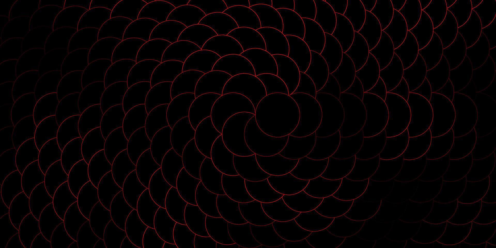 plantilla de vector rojo oscuro con círculos.