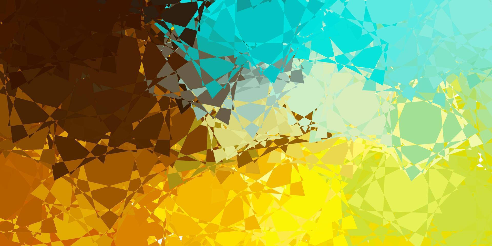Light Blue, Yellow vector pattern with polygonal shapes.