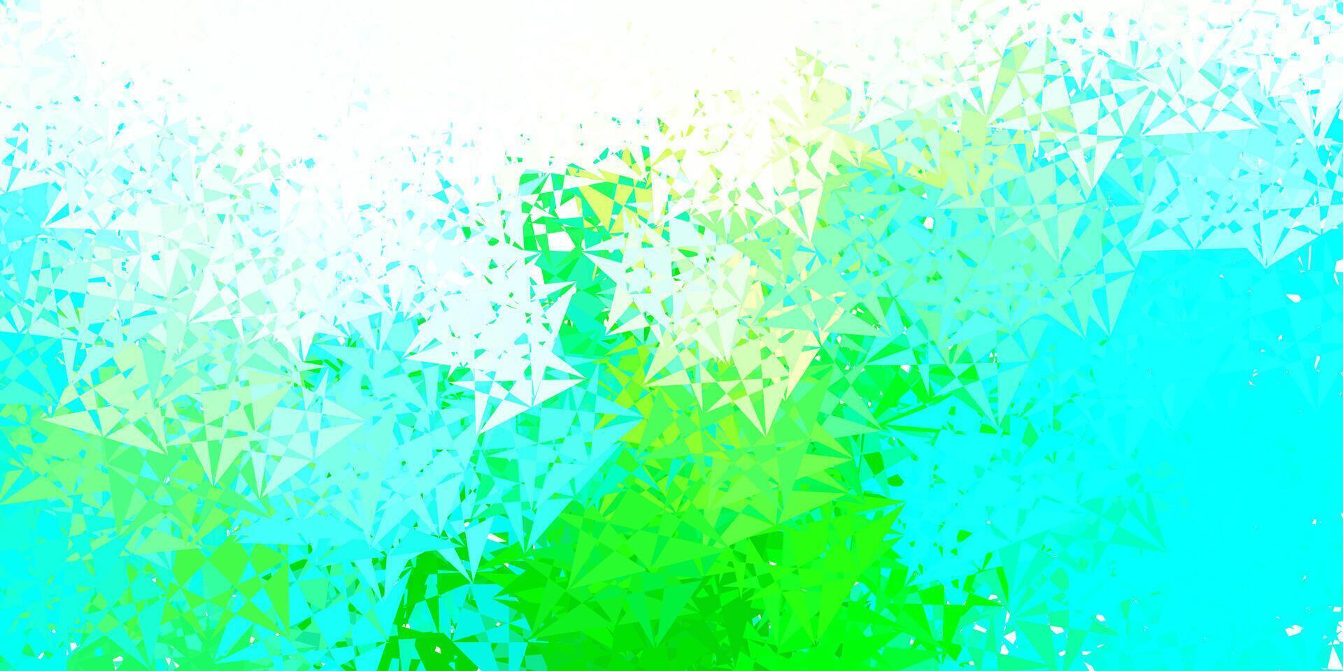 textura de vector azul claro, amarillo con triángulos al azar.