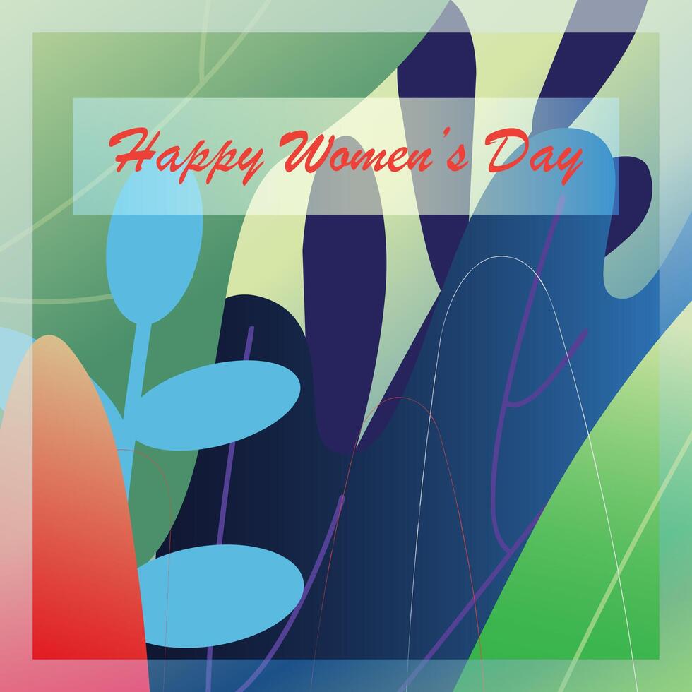 International Women's Day greeting card. Calligraphic hand written phrase and flourish design. vector