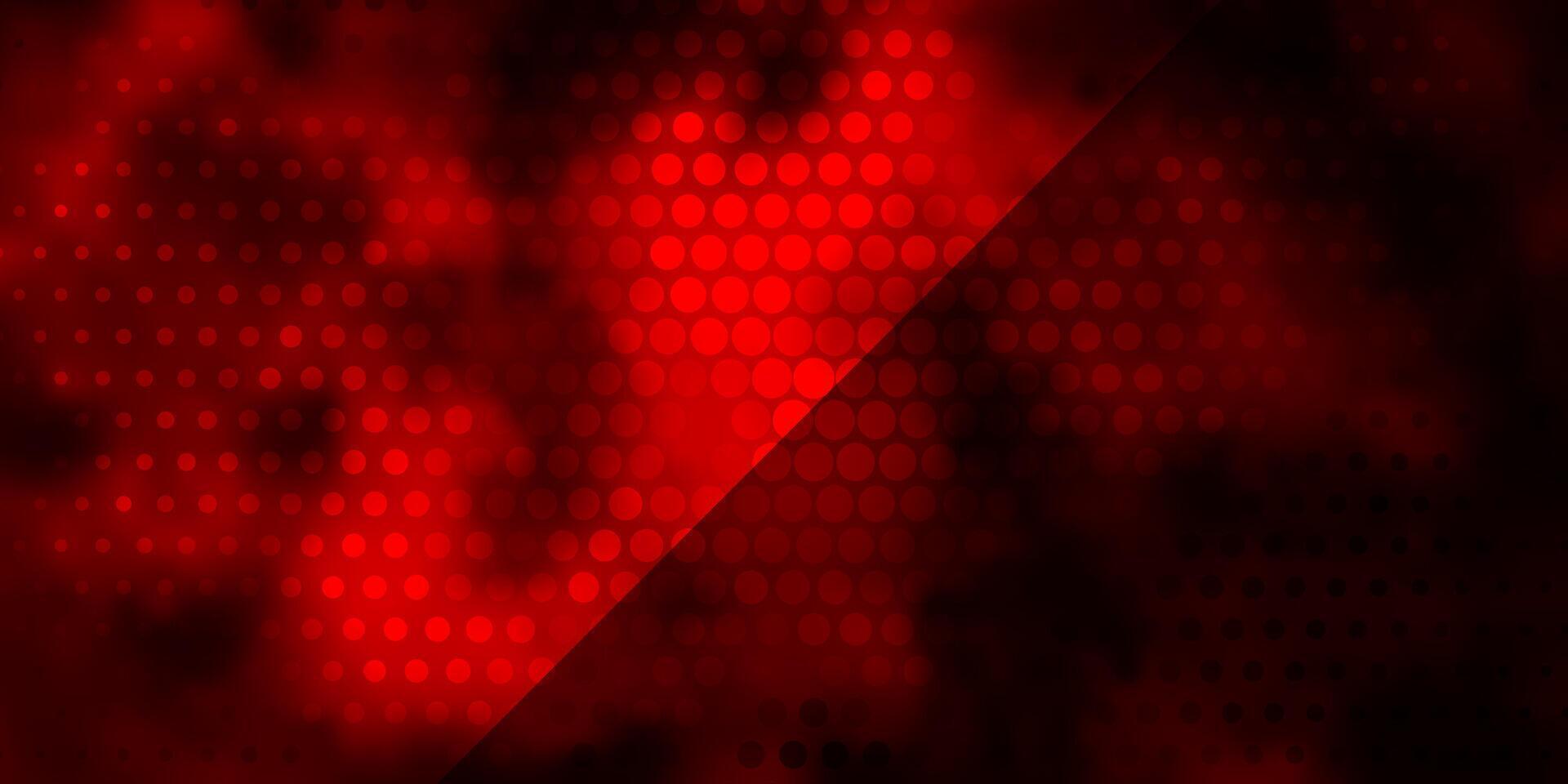 Dark Red vector texture with circles.