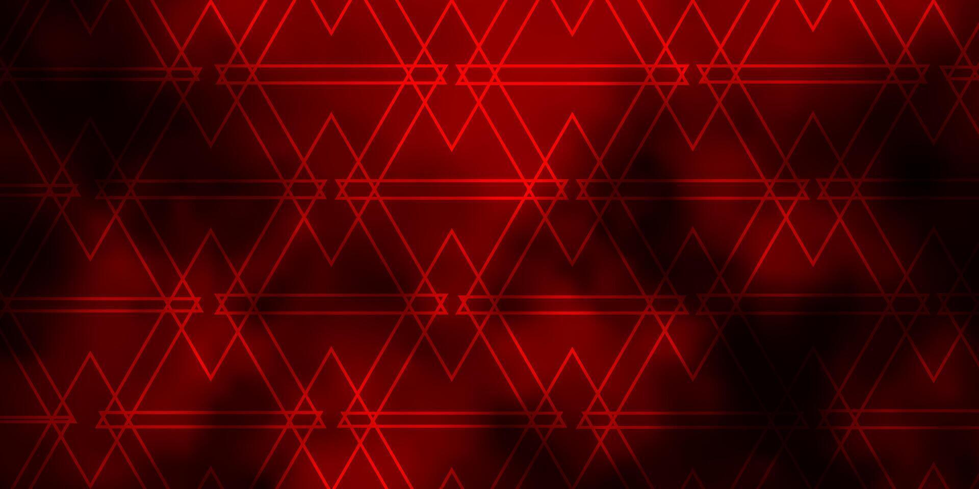 Dark Red vector layout with lines, triangles.