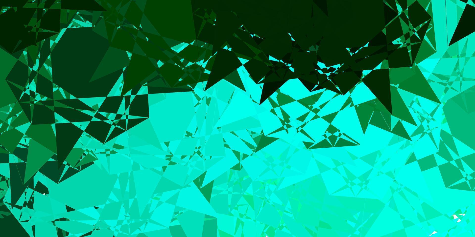 Light Green vector pattern with polygonal shapes.