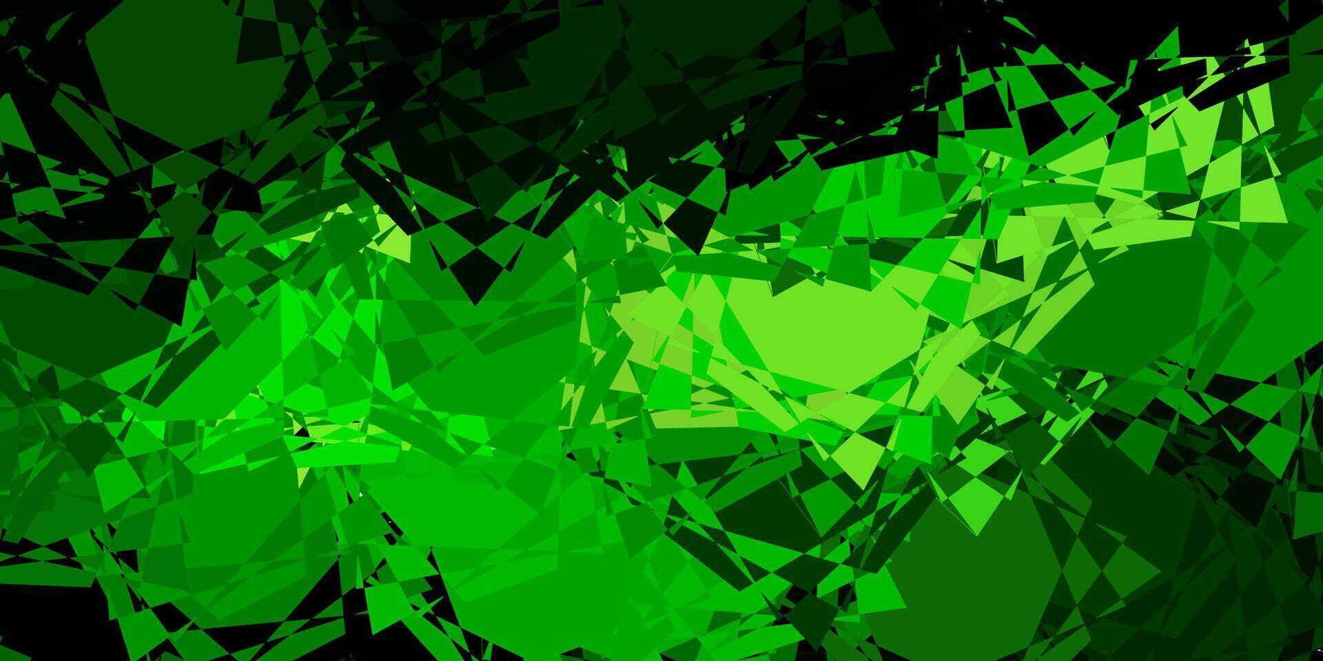 Dark Green vector layout with triangle forms.