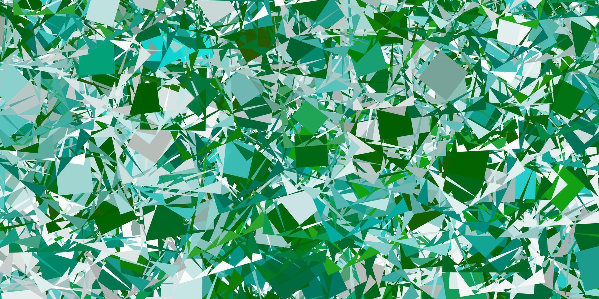 diseño de vector verde claro con formas triangulares.