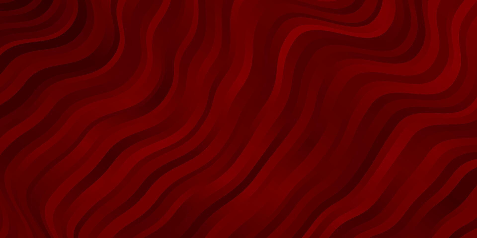 Dark Red vector background with bent lines.