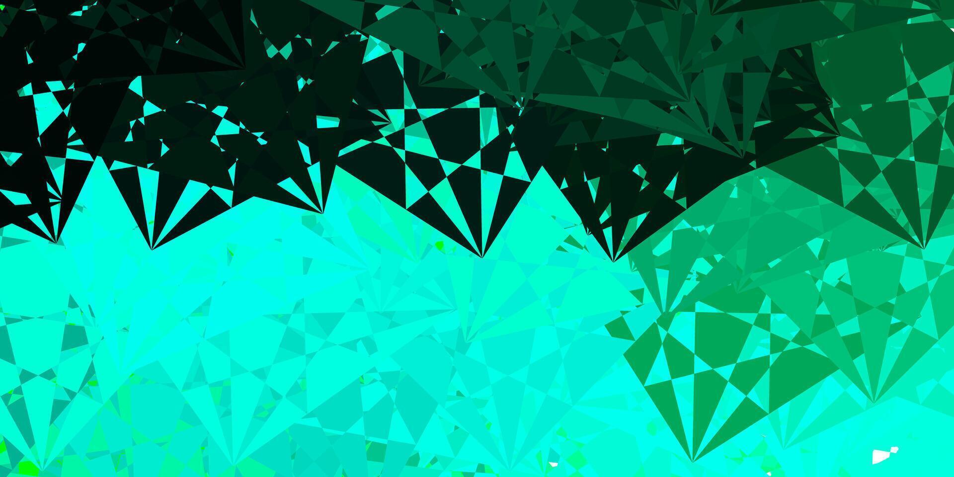 patrón de vector verde claro con formas abstractas.