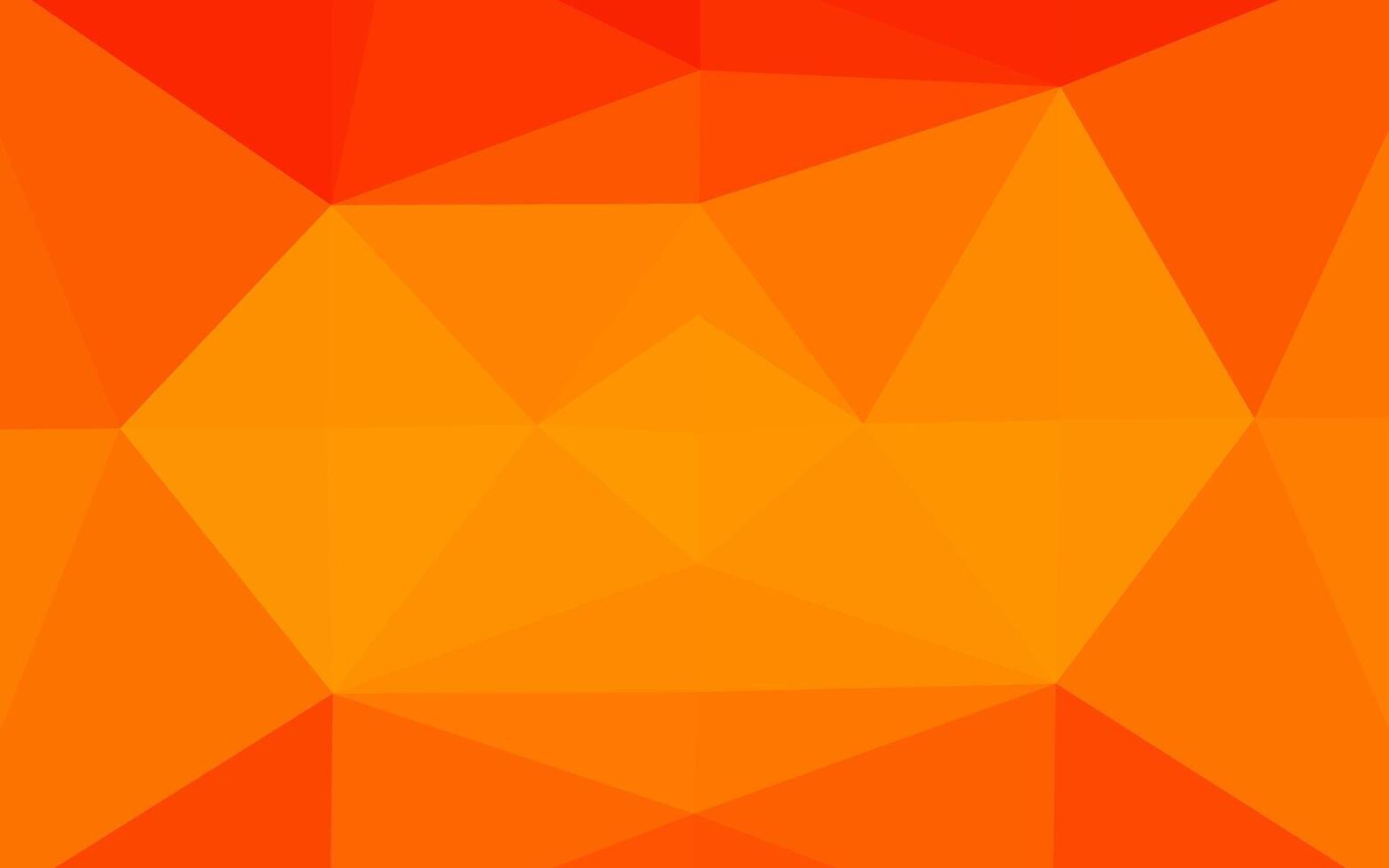 Telón de fondo abstracto de polígono de vector naranja claro.