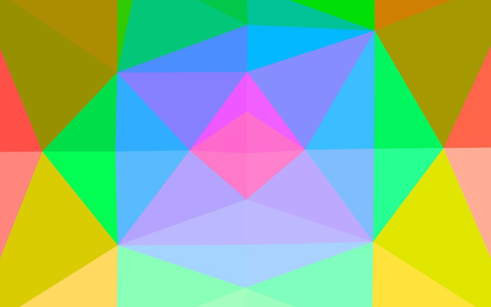 Light Multicolor, Rainbow vector shining triangular pattern.