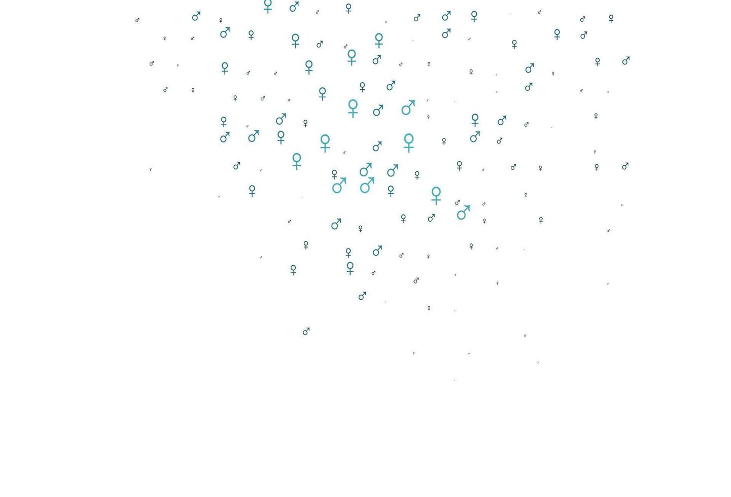 Light blue vector template with man, woman symbols.