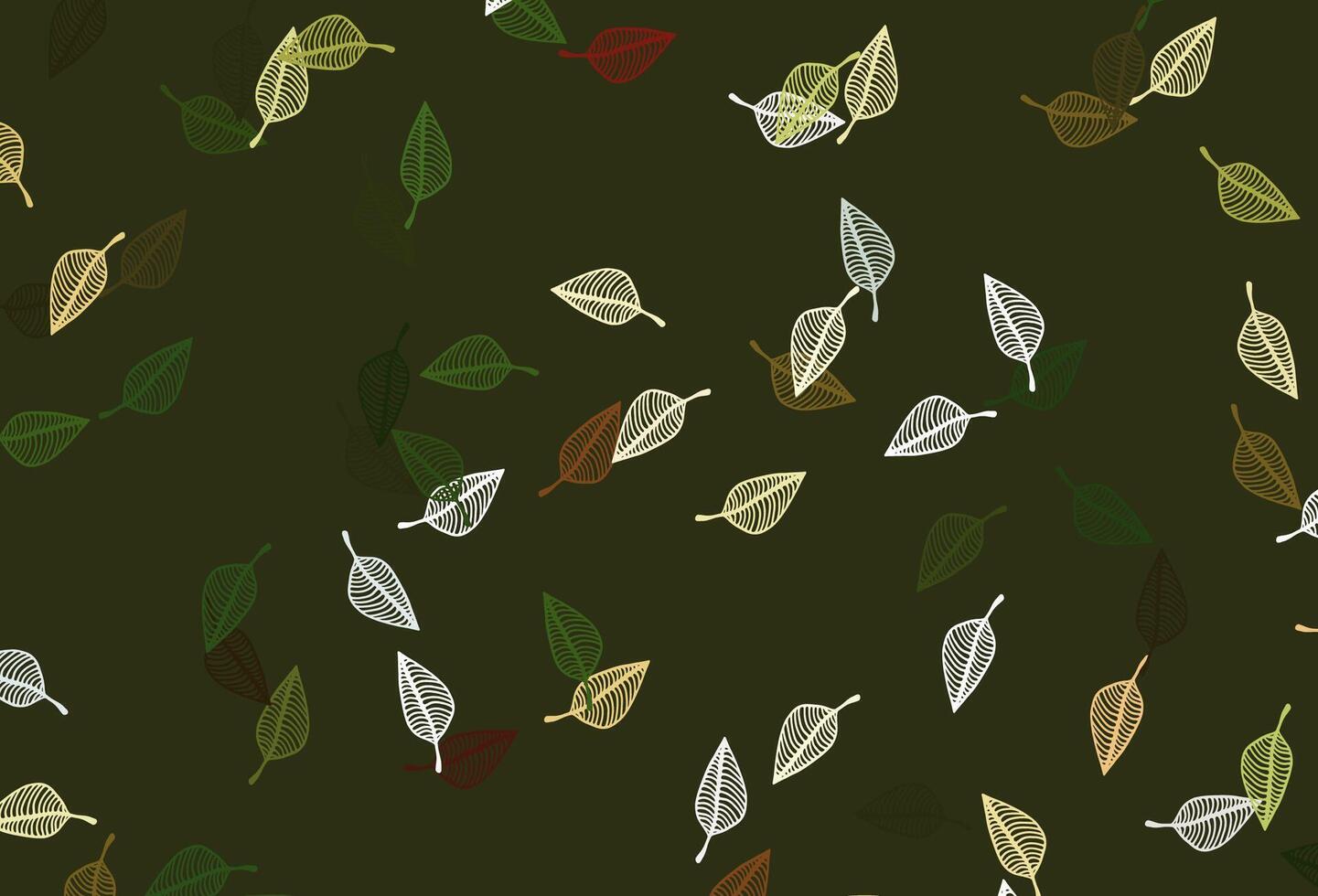 Light Green, Red vector doodle background.