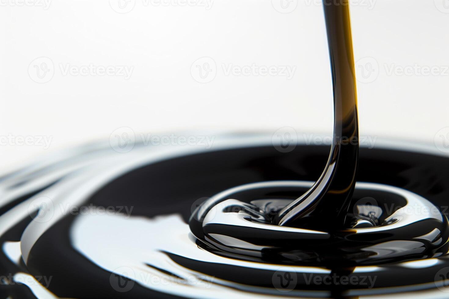 AI generated Viscous Motor Oil Pour Close up Detail photo