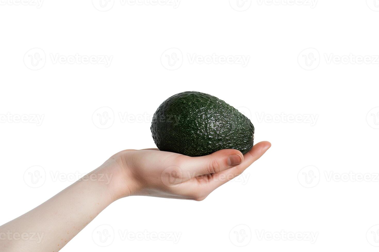 AI generated Fresh Avocado in Hand, Healthy Nutrition photo