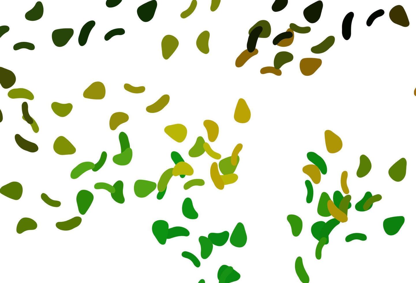 textura de vector verde claro, amarillo con formas aleatorias.