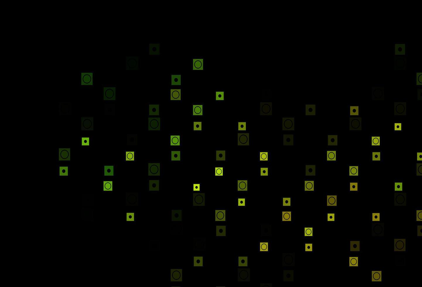 Dark Green, Yellow vector pattern in square, circular style.